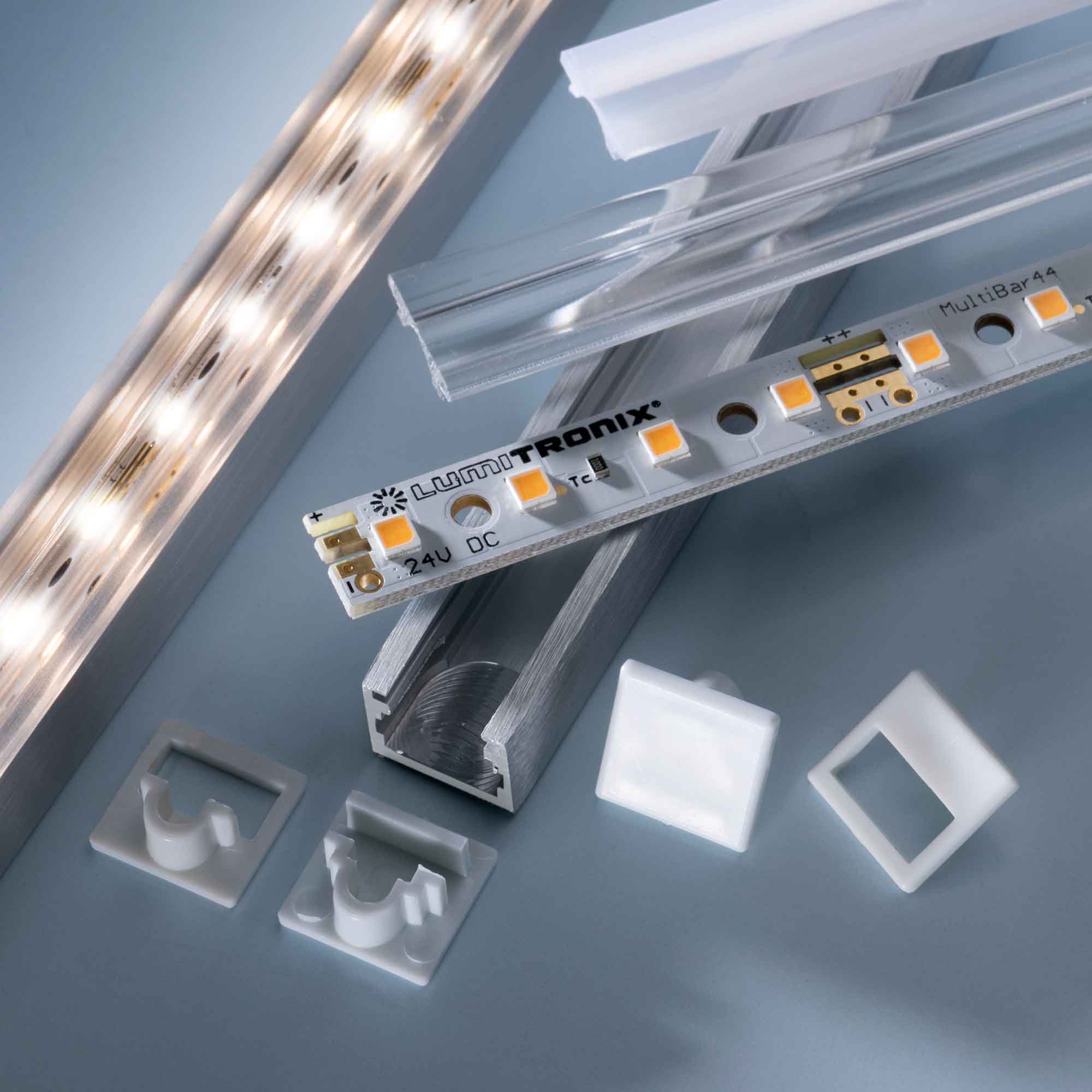 Tappo terminale aperto per profilo in alluminio Alubar per strisce LED 50cm