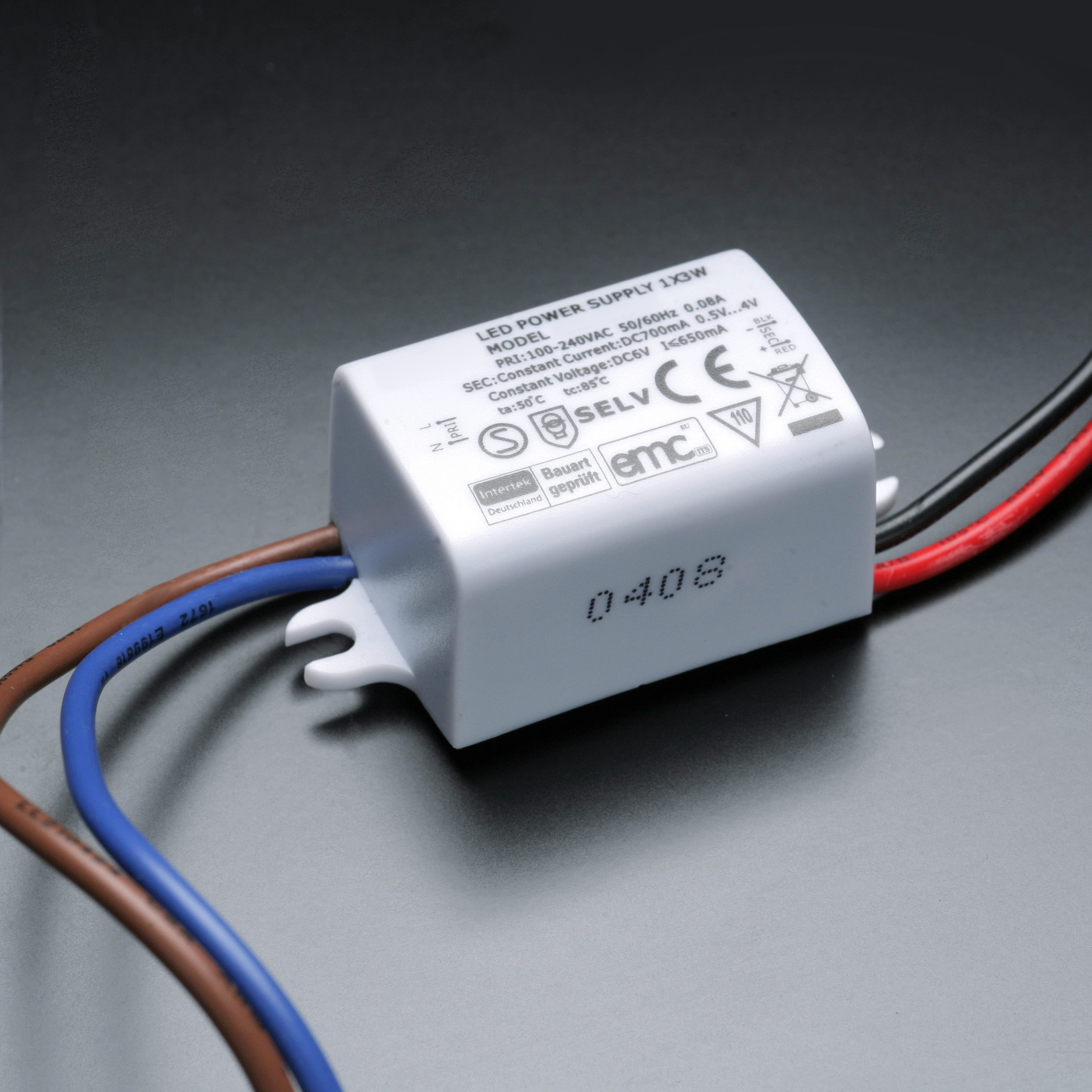 Driver LED a corrente costante Lumitronix IP67 350mA 230V a 05 > 10VDC (3 x LED 1W)