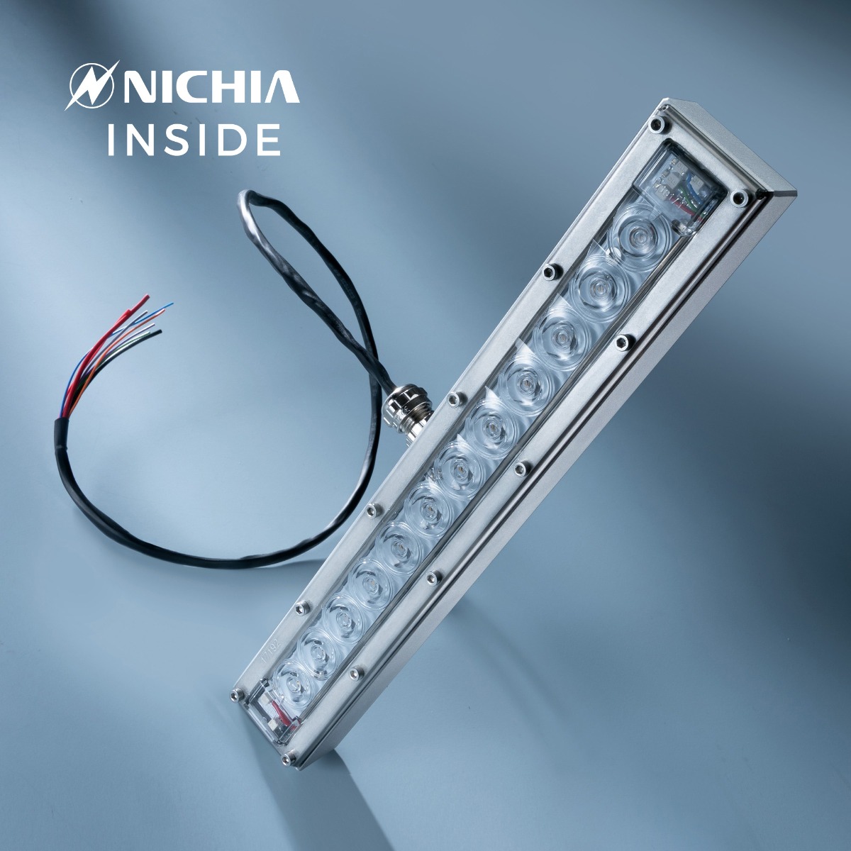 Modulo LED UVC Nichia viola 280nm 12 LED NCSU334B 630mW 29cm 48VDC IP67 con controller incluso, per disinfezione e sterilizzazione 