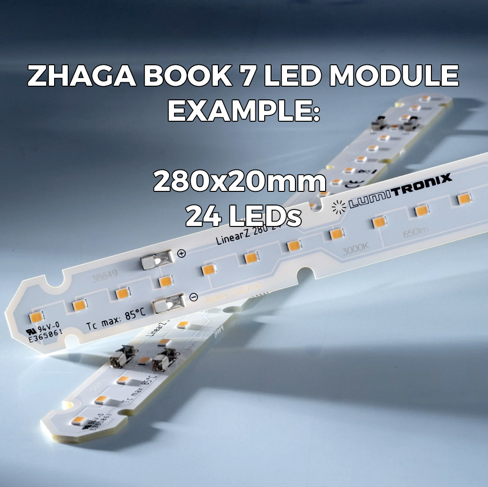 Modulo LED bianco Zhaga Book 7 su misura, Made in Germany, LED Nichia/Cree/Samsung/Seoul, CRI70-99, 1800-7200K, 175-1400mA
