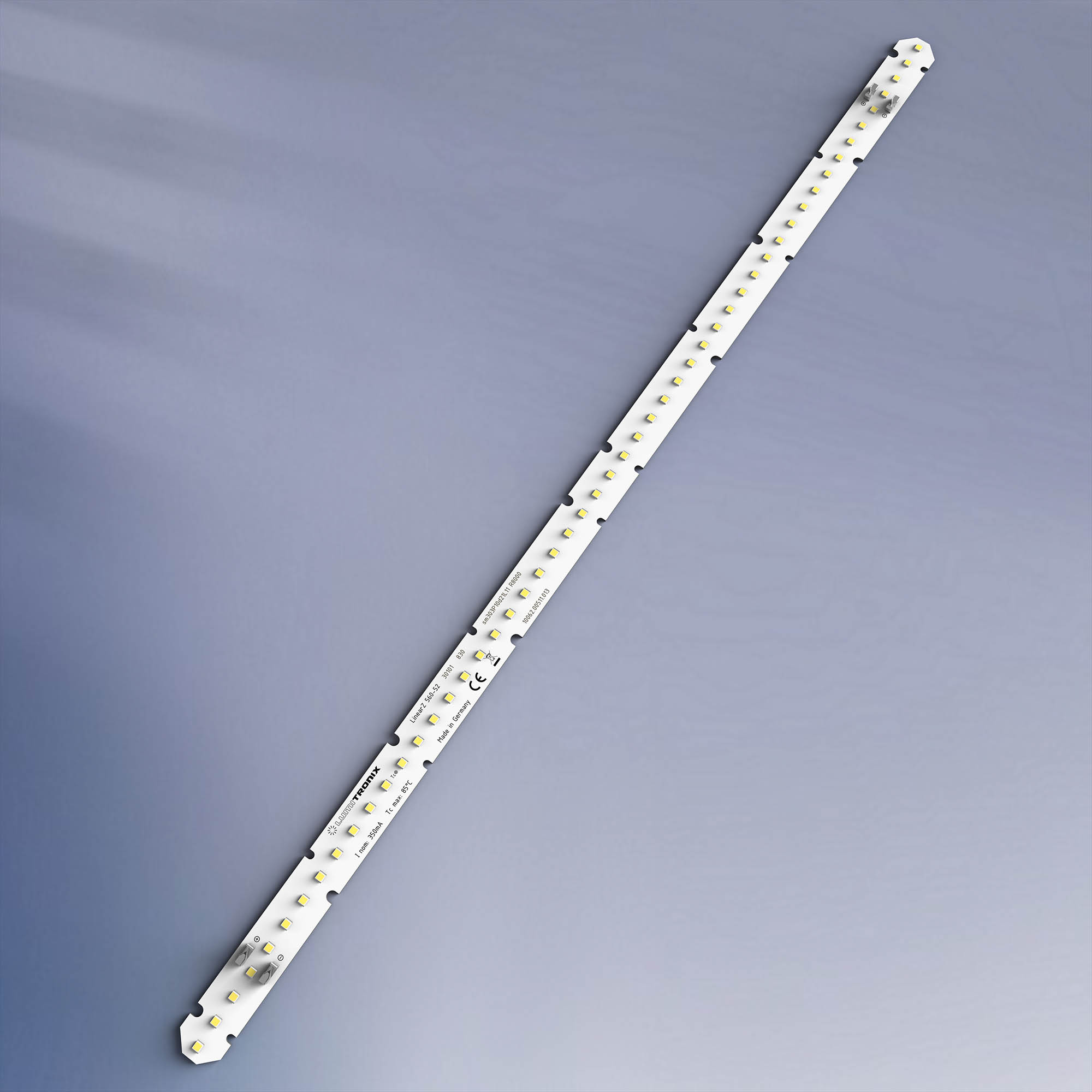 LinearZ 52 Nichia Striscia LED Zhaga Optisolis CRI98+ bianco neutro 5000K 1504lm 350mA 375V 52 LED modulo 56cm (2686lm/m 24W/m)