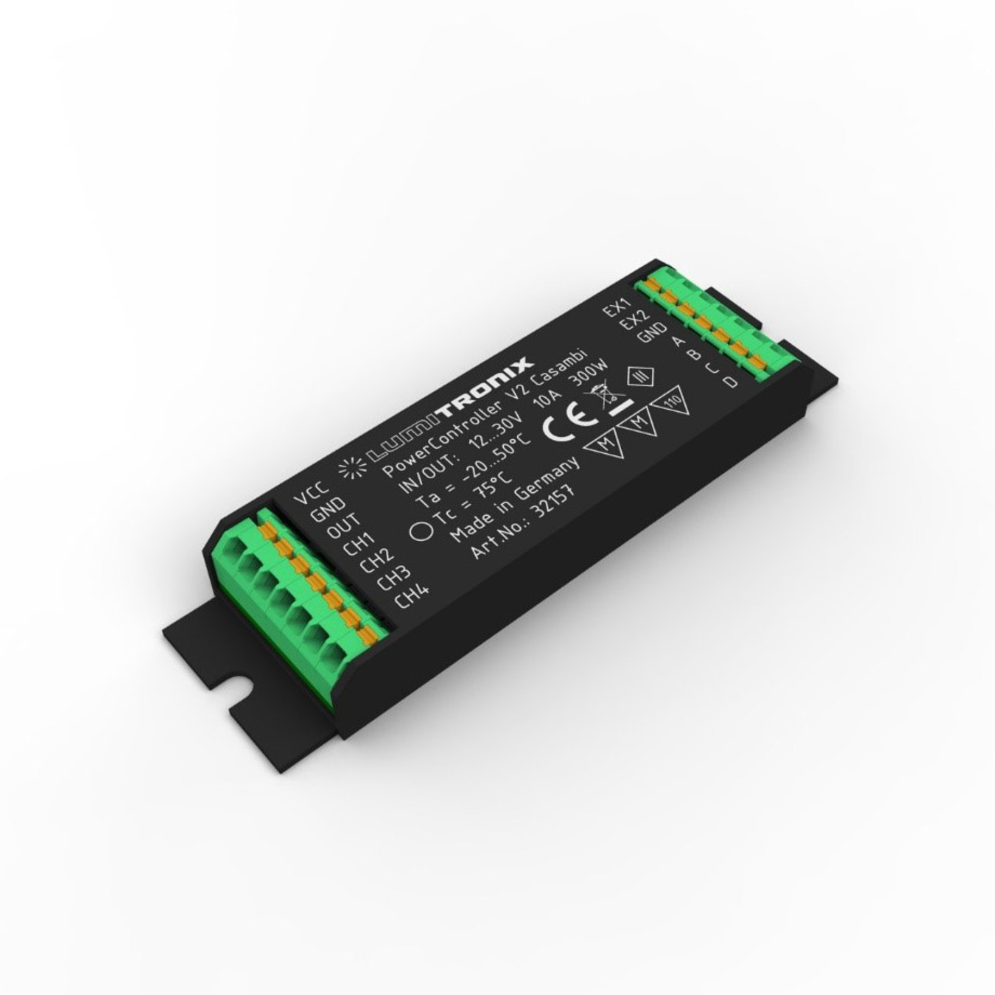 Unità di controllo della luce PowerController V2 regolabile bianco e RGBW via Casambi App per IOS e Android, 300W 10-30VDC