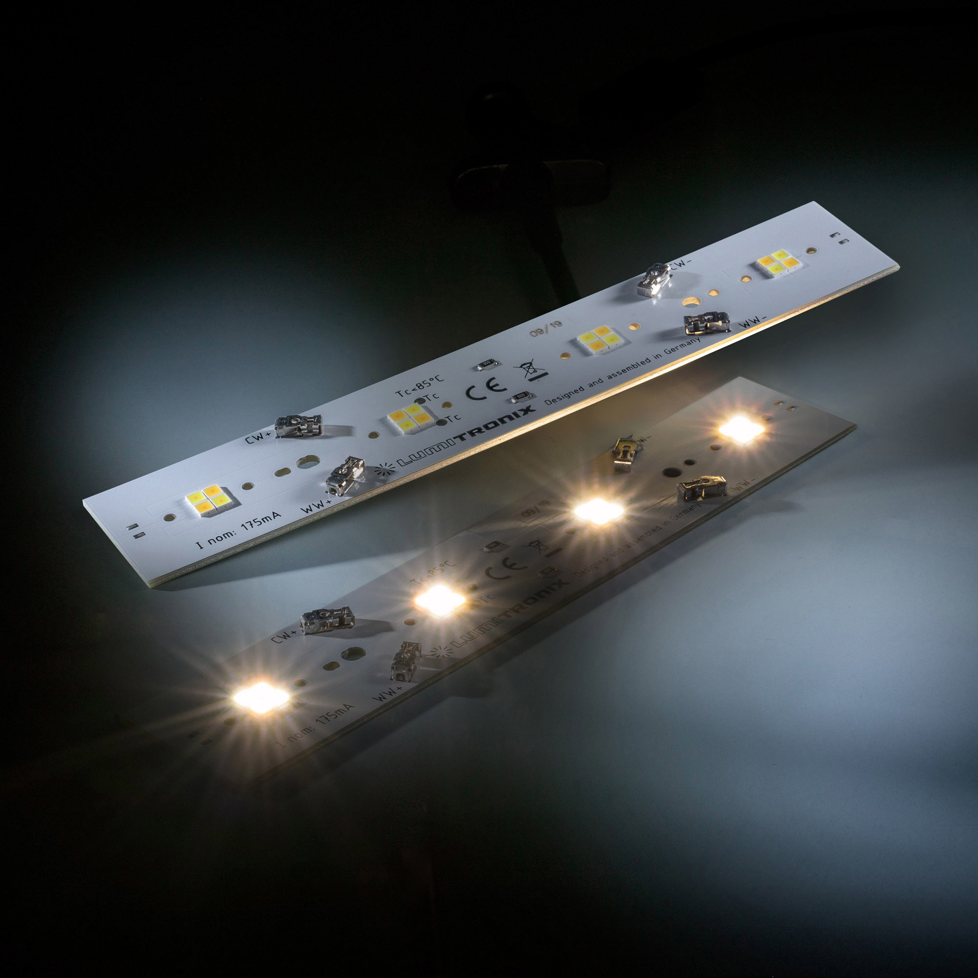 Daisy 16 Nichia LED Strip Tunable White 2700-4000K 360+340lm 175mA 11.5V 16 LED 16cm modulo (fino a 4375lm/m e 25W/m)