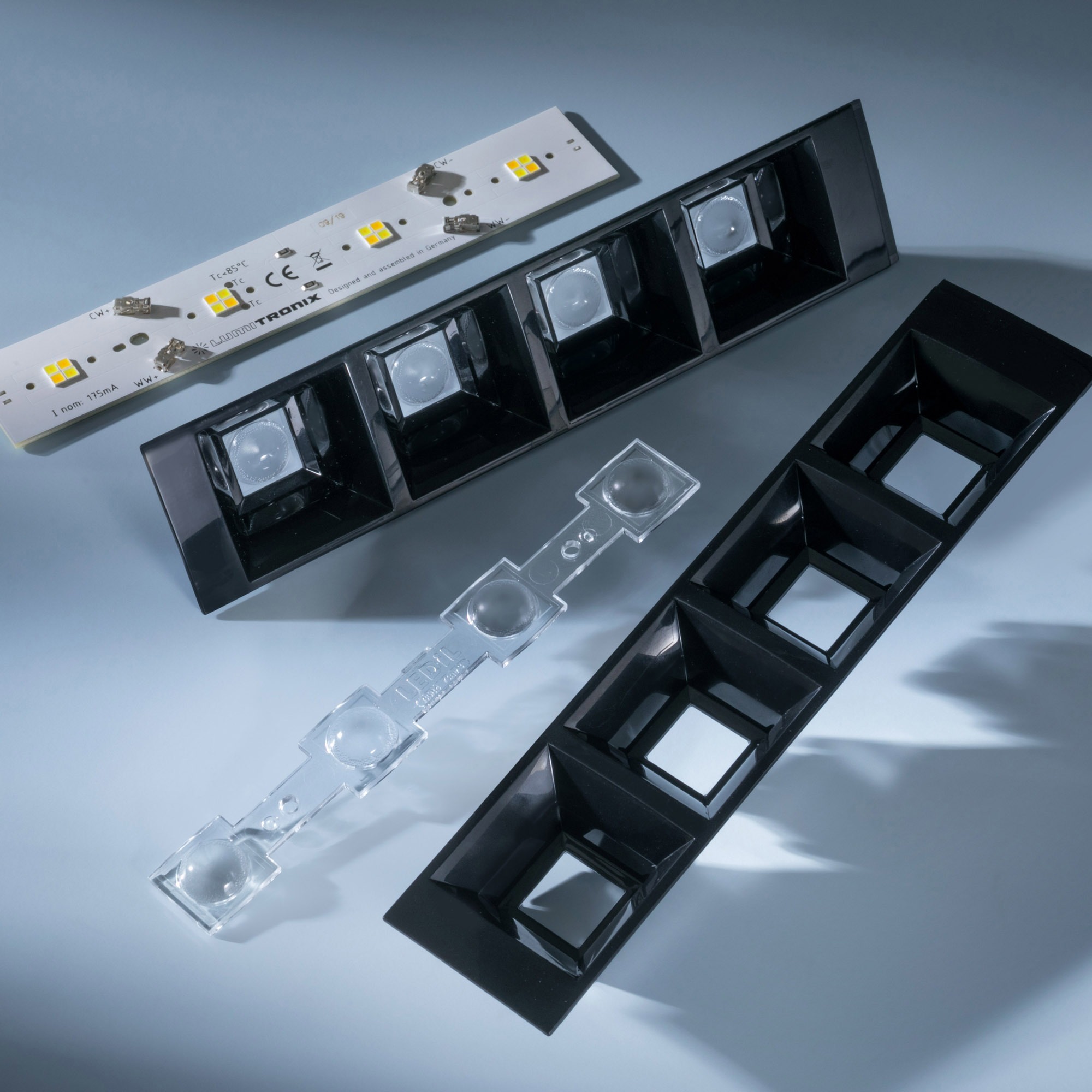 Daisy 16 Nichia LED Strip Tunable White 2700-4000K 360+340lm 175mA 11.5V 16 LED 16cm modulo (fino a 4375lm/m e 25W/m)