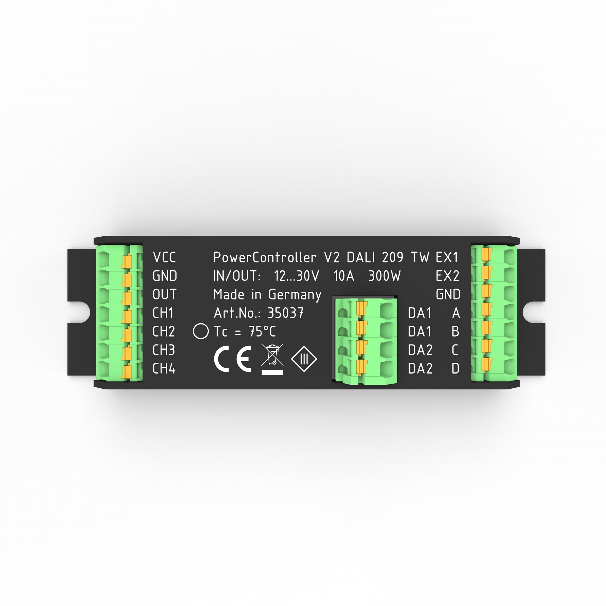 Unità di controllo della luce PowerController V2 Bianco regolabile via DALI 209 a 2 uscite a 10-30VDC max. 300W