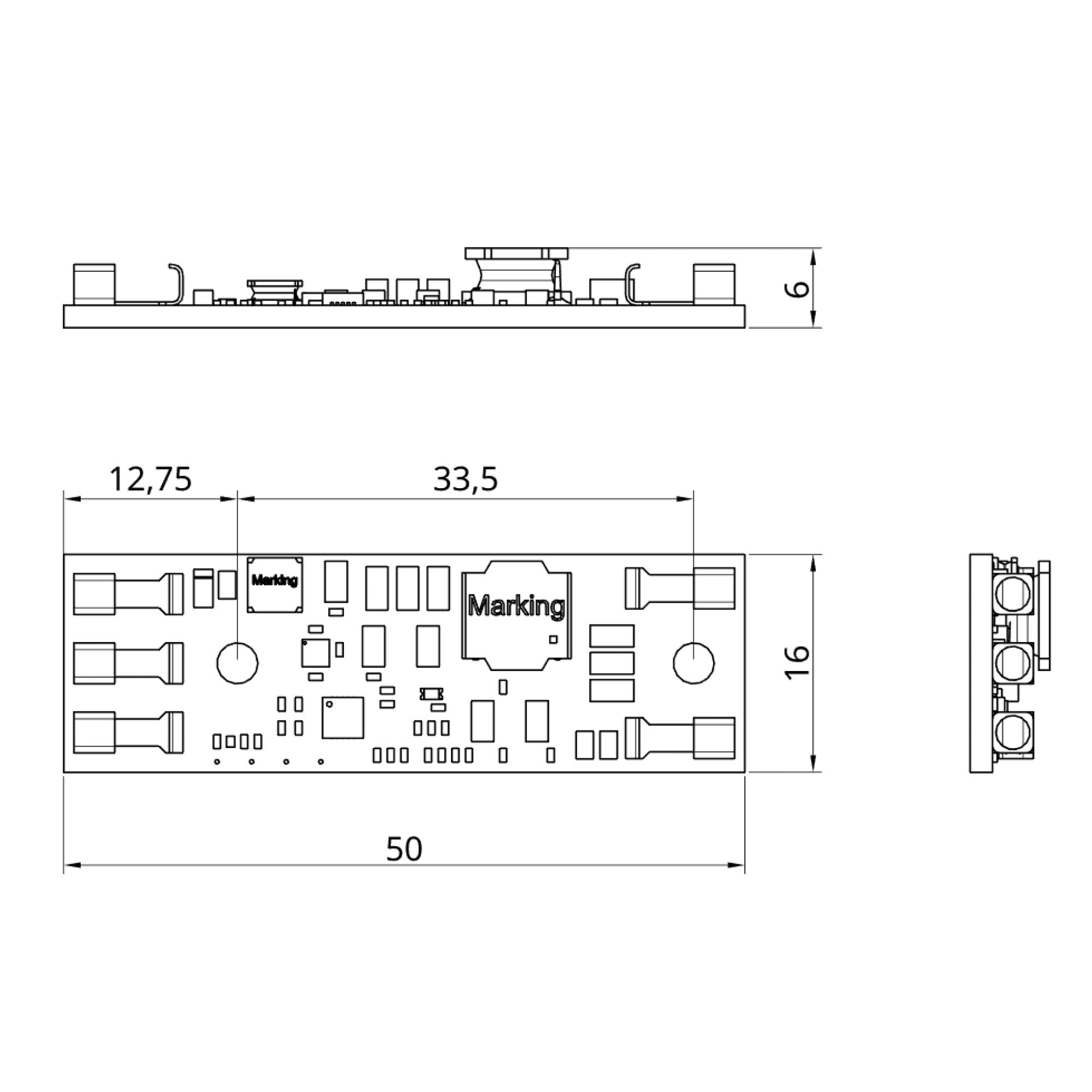 LEDIM/D1 PWM+PotDim driver flickerfree 500mA 6-24V to 5-22V DIM