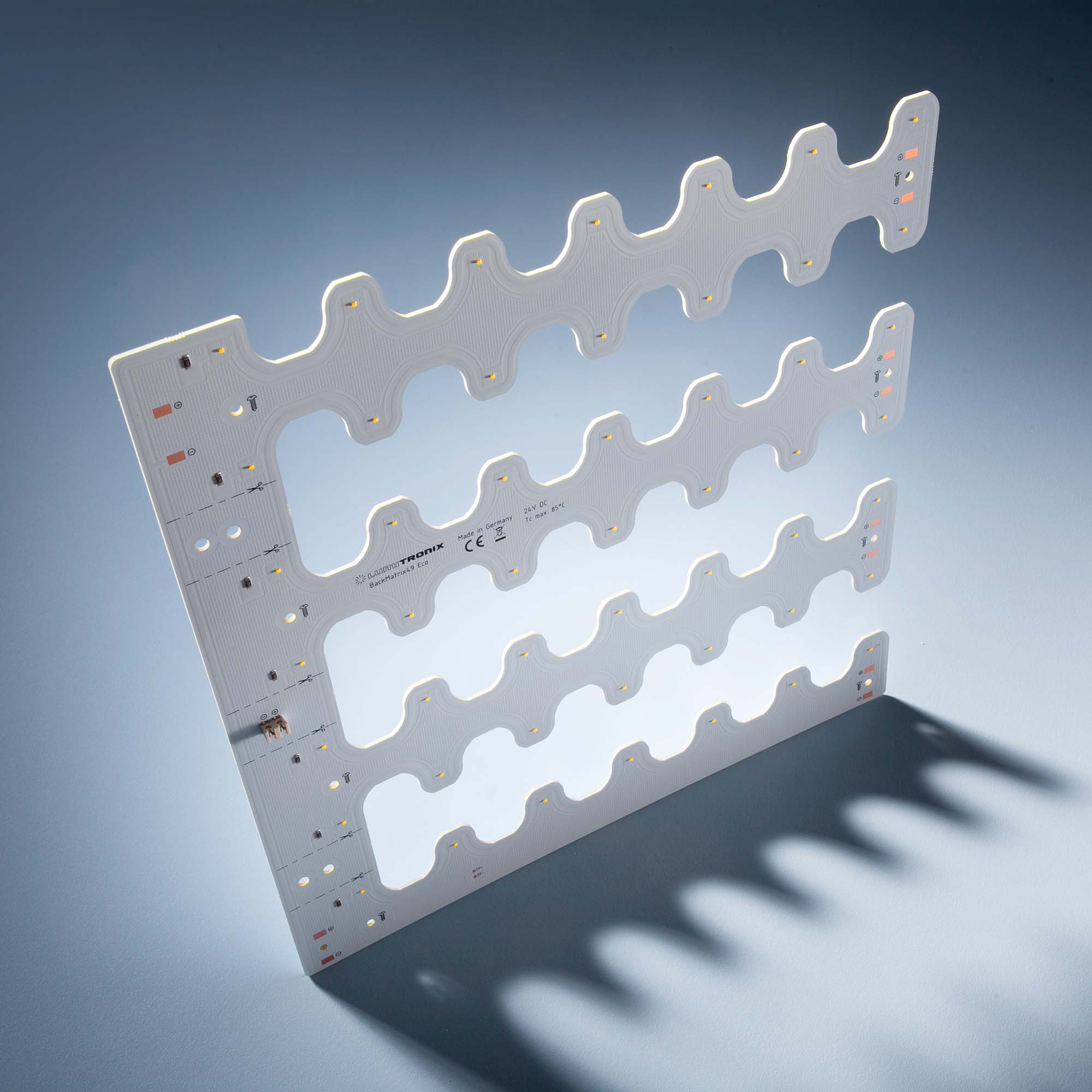 Modulo retroilluminazione Nichia BackMatrix 49 28x28cm 70 LED 24V 180 gradi Bianco 2700K 10.9W 1150lm 10.9W