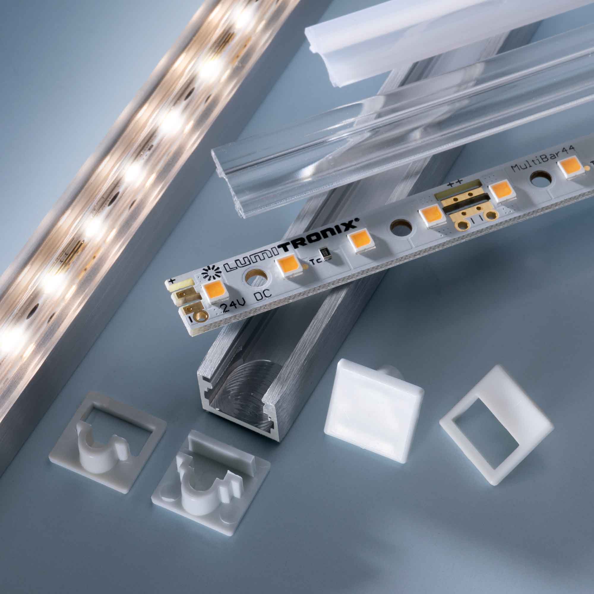 Profilo in alluminio Alubar anodizzato per strisce LED Multibar 50cm
