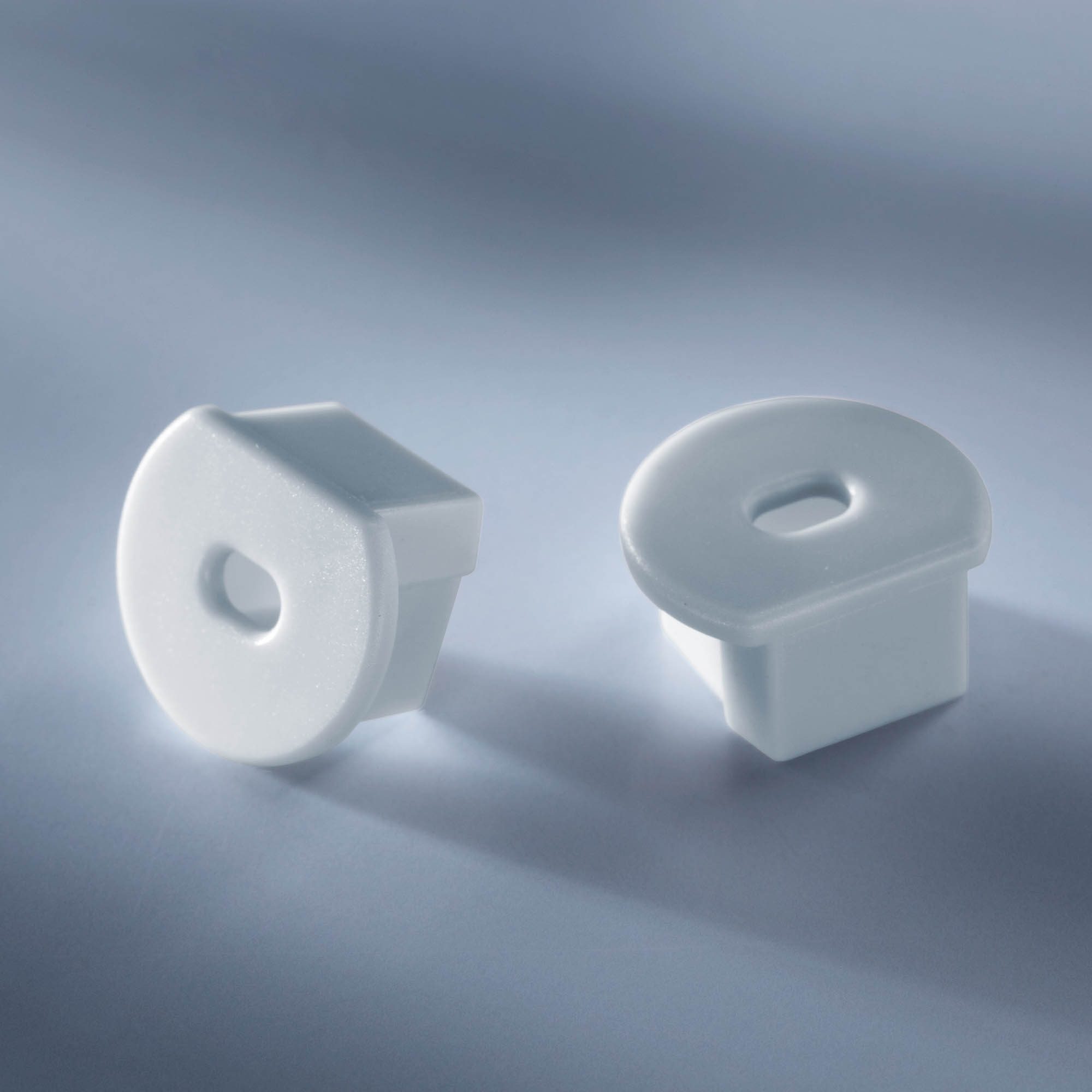 Tappo terminale aperto per profilo in alluminio Aluflex per strisce LED tondo 1020mm
