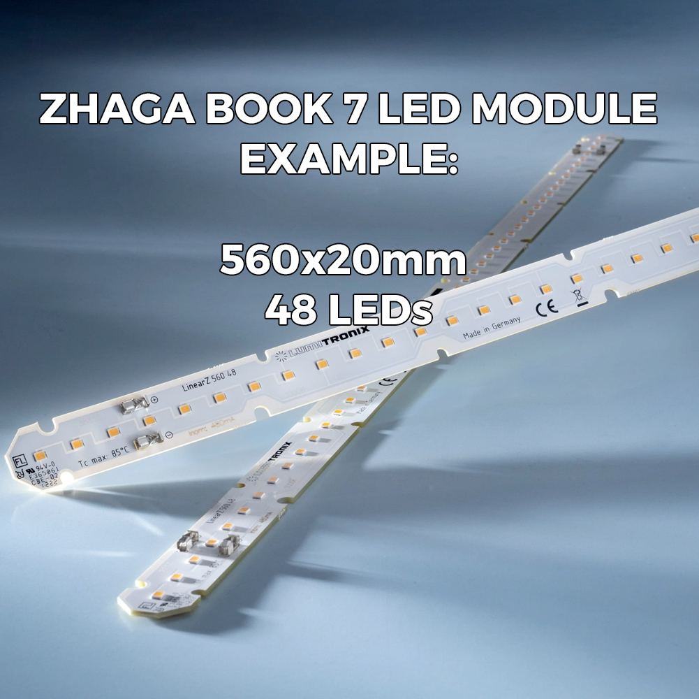 Modulo LED bianco Zhaga Book 7 su misura, Made in Germany, LED Nichia/Cree/Samsung/Seoul, CRI70-99, 1800-7200K, 175-1400mA