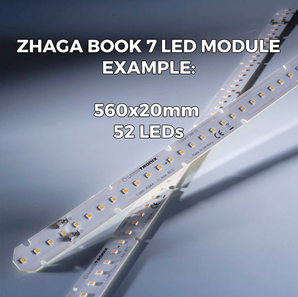 Modulo LED bianco Zhaga Book 7 su misura, Made in Germany, LED Nichia/Cree/Samsung/Seoul, CRI70-99, 1800-7200K, 175-1400mA