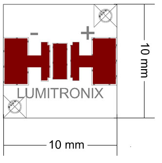 Pcb quadrato per Cree XP-G e XP-E LED 10x10mm