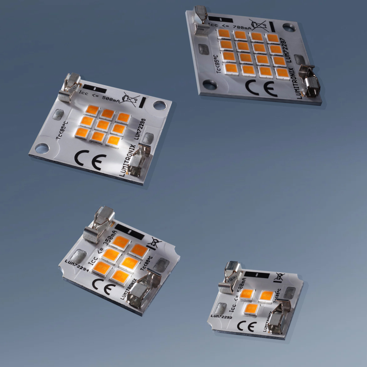 Moduli LED bianchi compatti Plug & Play Nichia 757 su misura, Made in Germany, lunghezza 30-150 mm e larghezza 5-150 mm