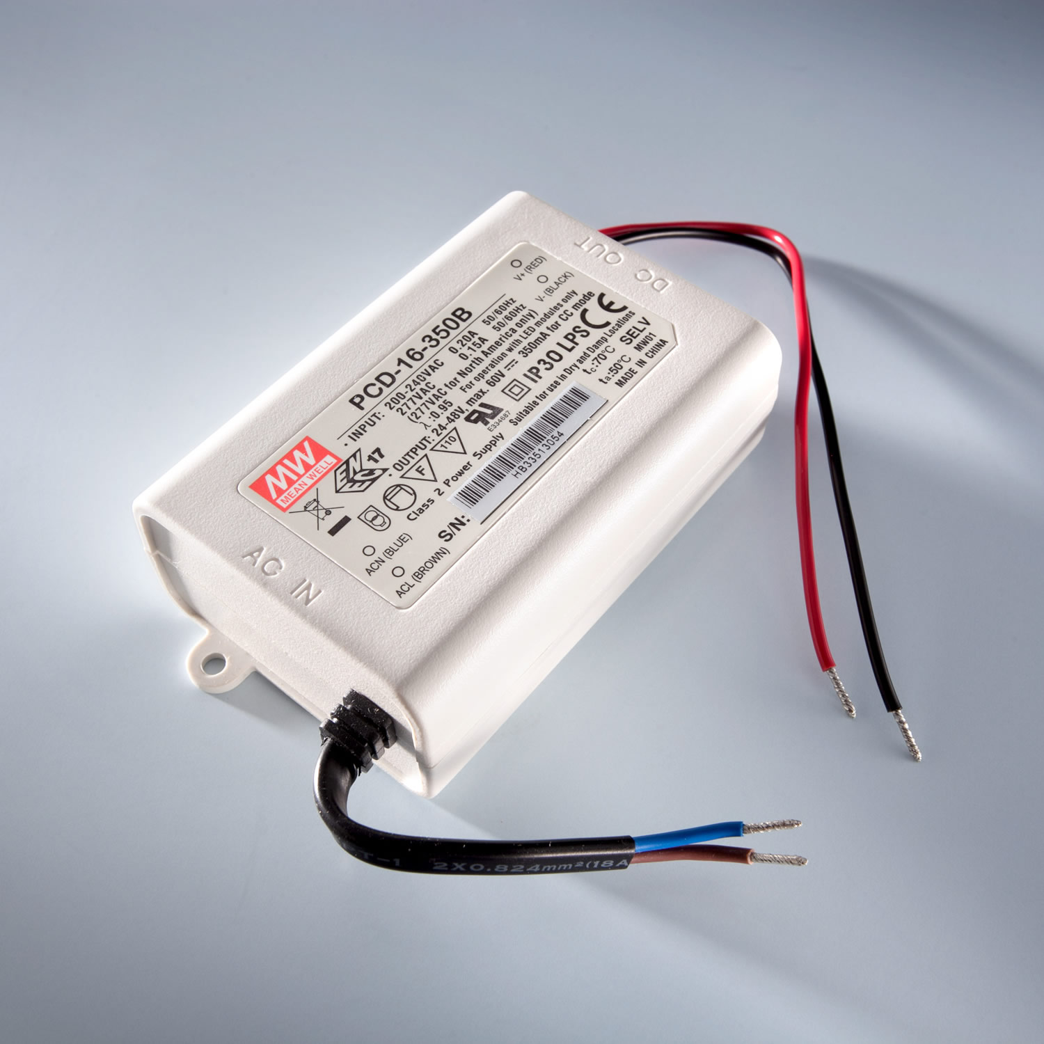 Driver LED a corrente costante MEAN WELL PCD-40-1050B IP30 700mA da 230V a 34 > 57VDC DIM