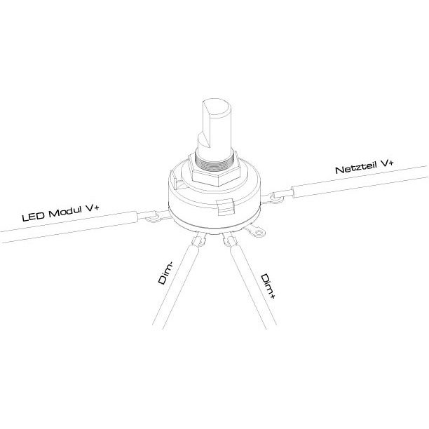 Dimmer Potentiometer 17mm, 100 kOhm