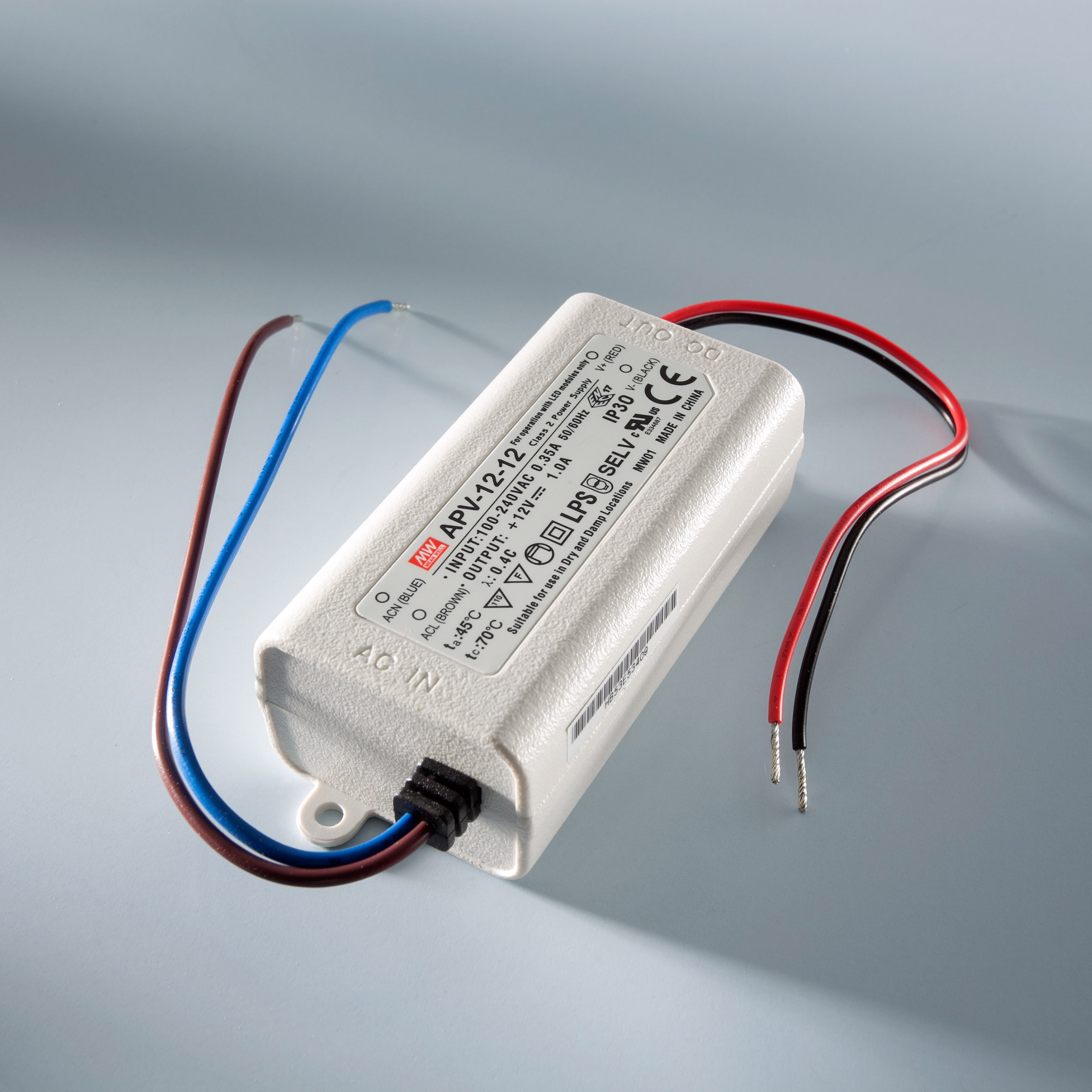 Alimentazione a tensione costante MEAN WELL APV-12-12-12 IP20 da 230V a 12V 1A 12W