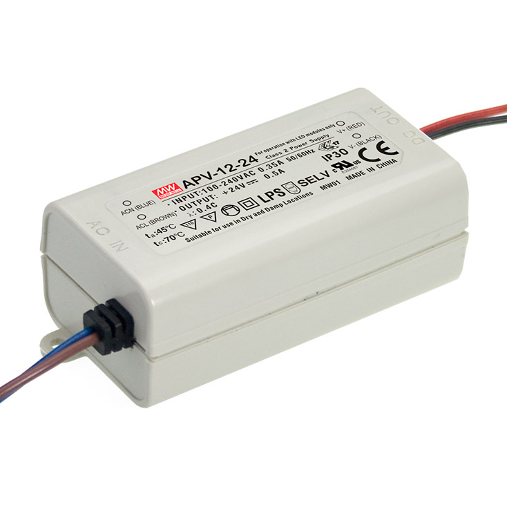 Alimentazione a tensione costante MEAN WELL APV-12-24 IP20 da 230V a 24V 5A 12W