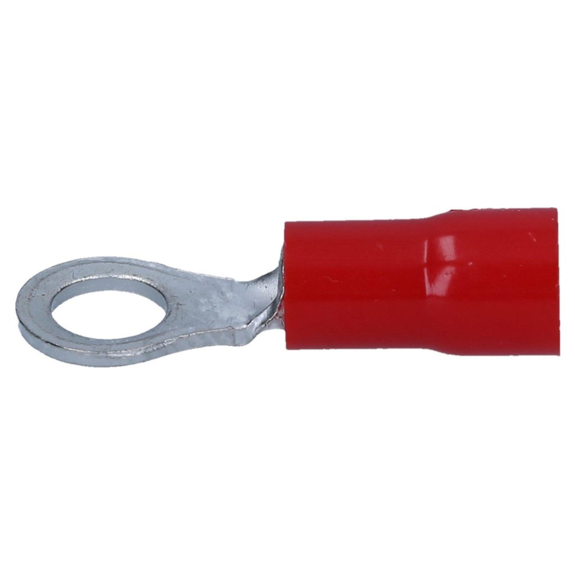 Ring Cable Lug isolated, M4 red