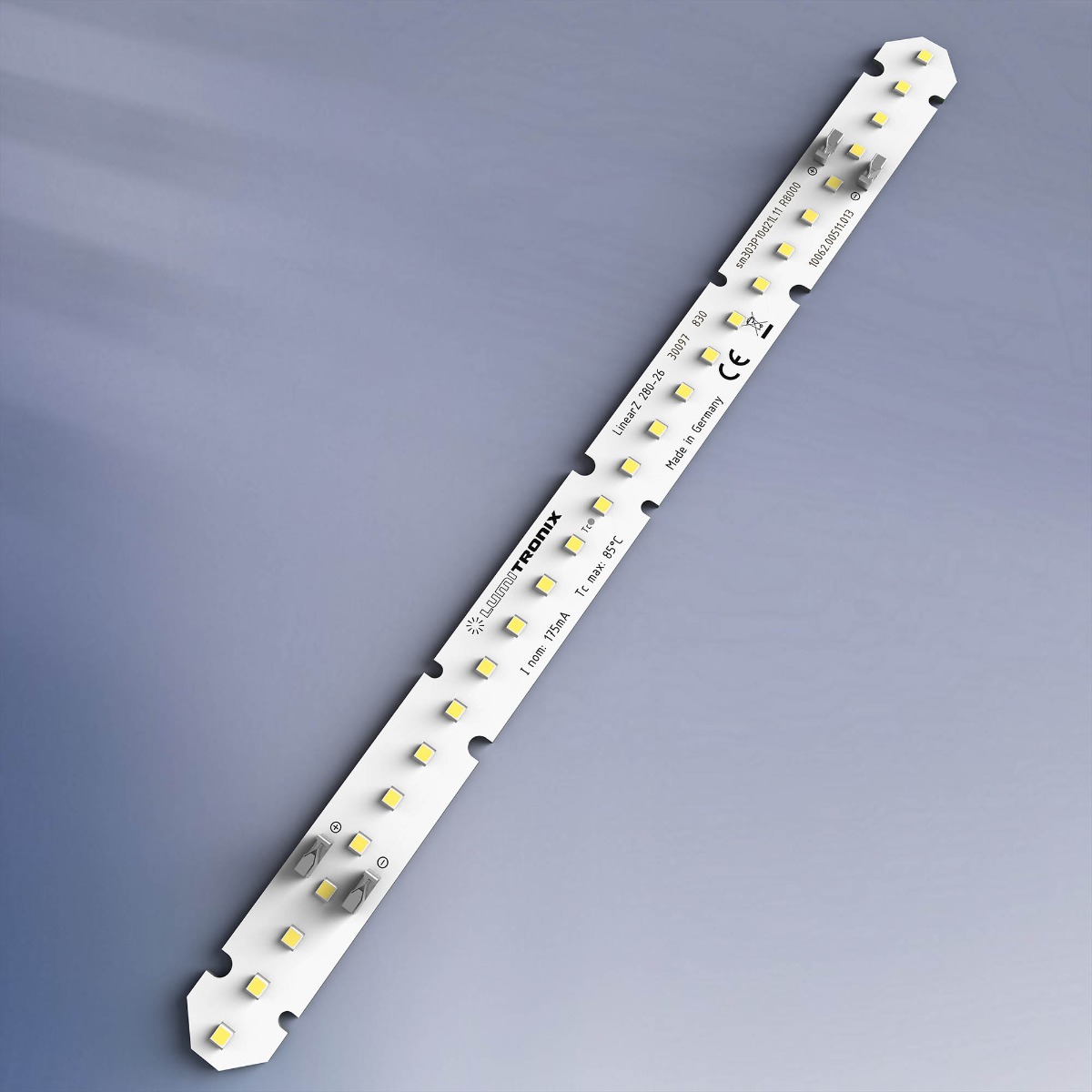 LumiBar-26-3098+ Striscia LED Nichia configurabile Zhaga L28W2 bianca CRI 70-99 1800-7800K 175mA 26 LED 28cm (fino a 4500lm/m)