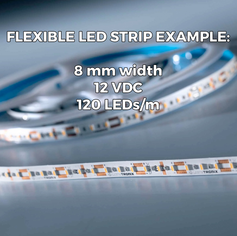 Strisce LED colorate LumiFlex personalizzate, Made in Germany, Nichia 757 LED, 12/24/48V, fino a 50 m di lunghezza e 5-20 mm di larghezza