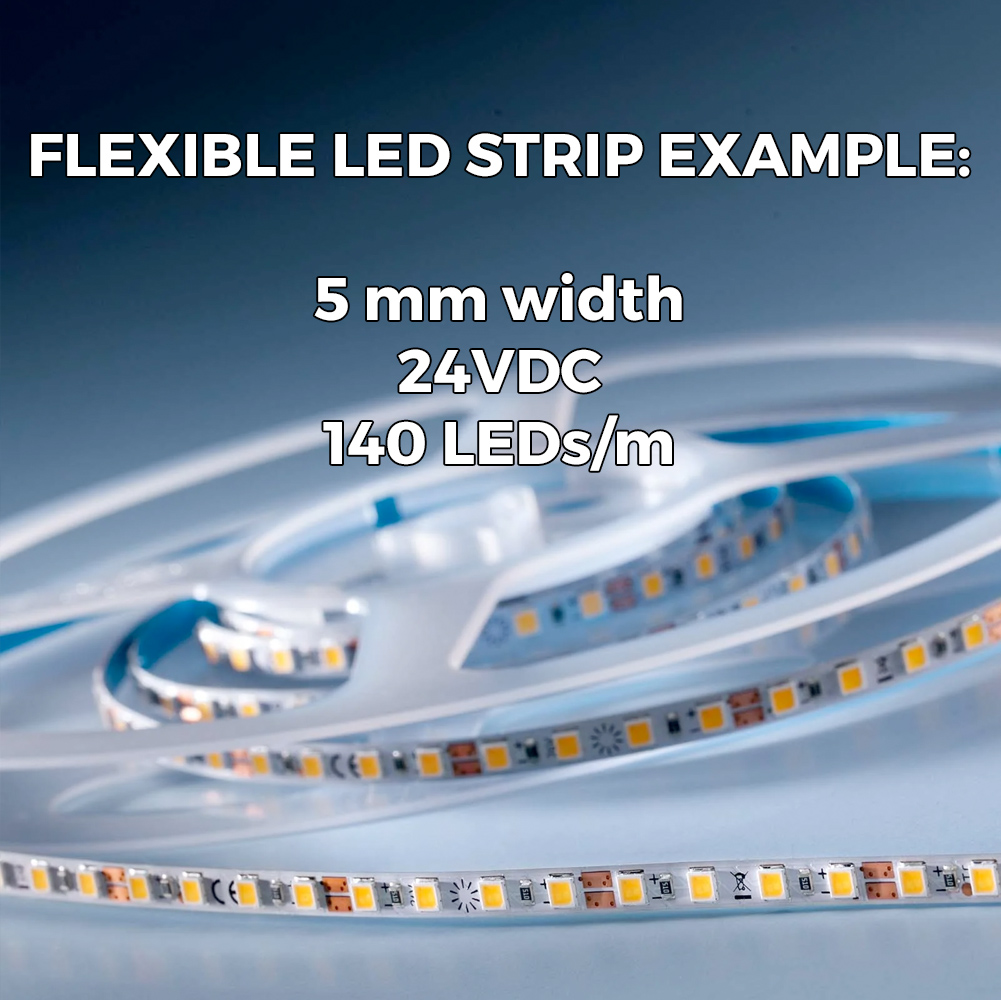 Strisce LED colorate LumiFlex personalizzate, Made in Germany, Nichia 757 LED, 12/24/48V, fino a 50 m di lunghezza e 5-20 mm di larghezza