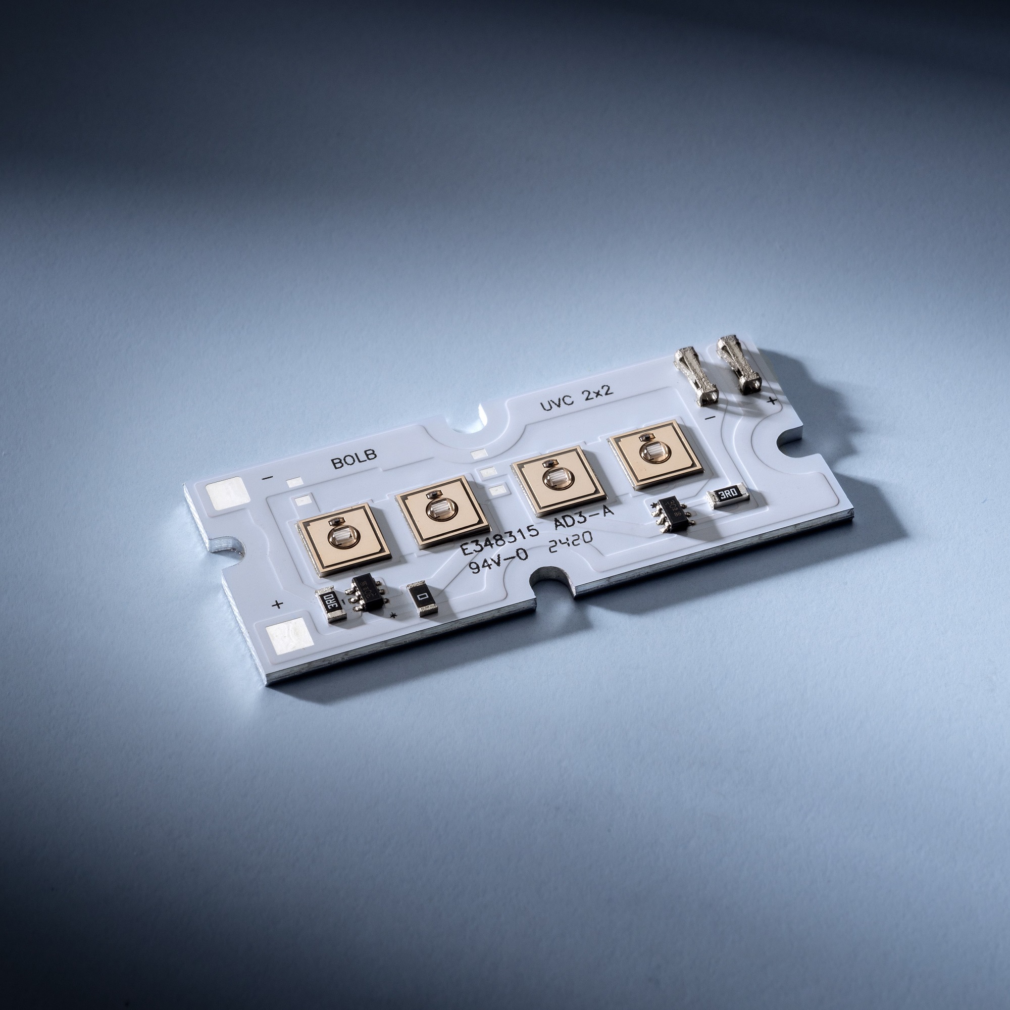 Modulo LED UVC Bolb 2S2P-S6060 4 LED 275nm 360mW 9,6W 5cm