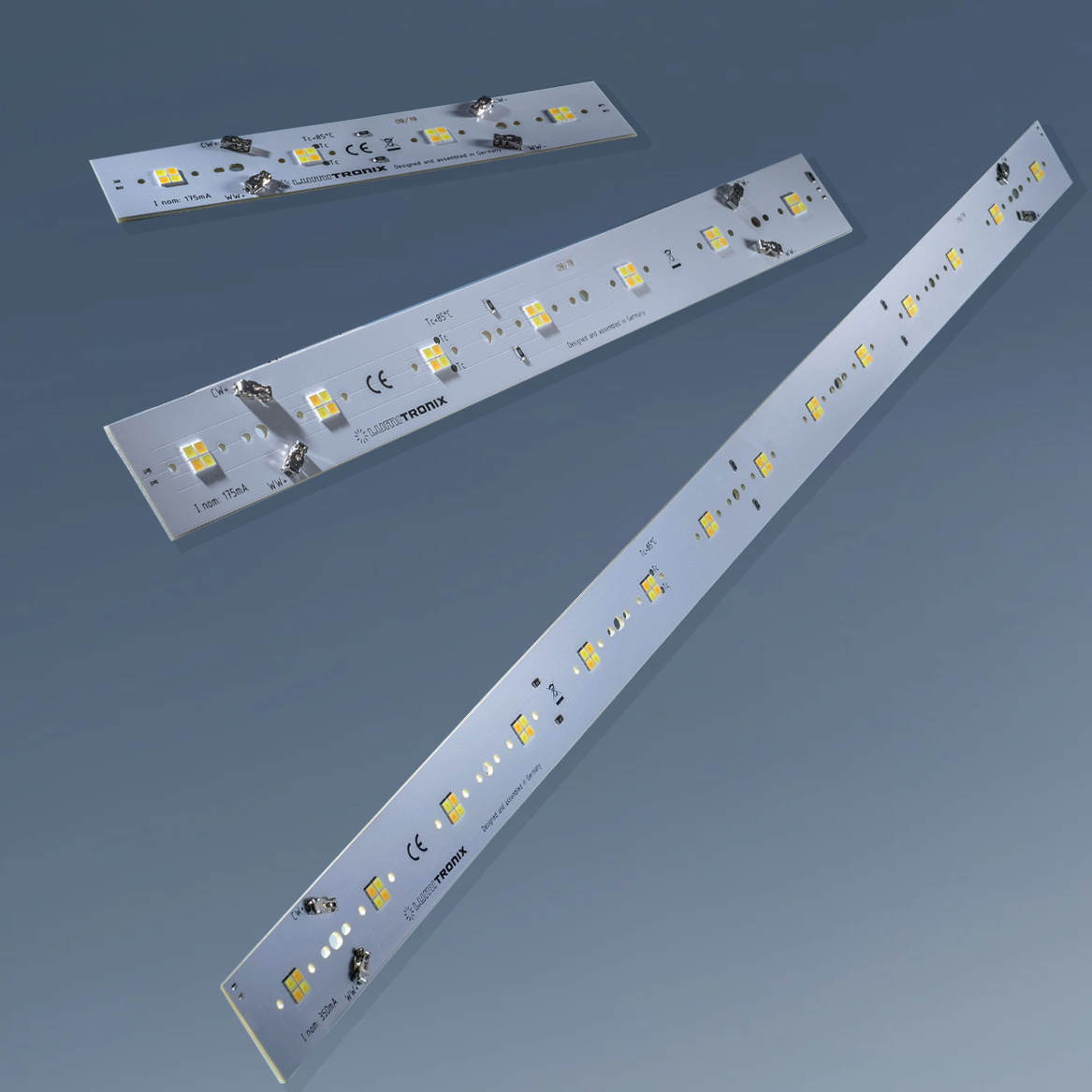 LumiBar Daisy Configurabile Multicolore a 2 canali Plug & Play, TW, Dynasolis, Modulo LED bicolore Zhaga 16, 28, 56 x 2,8 cm, Made in Germany