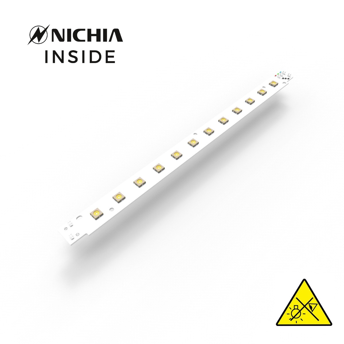 Striscia LED UVC Nichia viola 280nm 12 LED NCSU334B 1176mW 28cm 1500mA per disinfezione e sterilizzazione